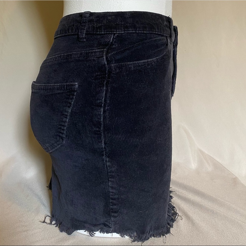 Velvet Ribbed Mini Skirt - Picture 2 of 3